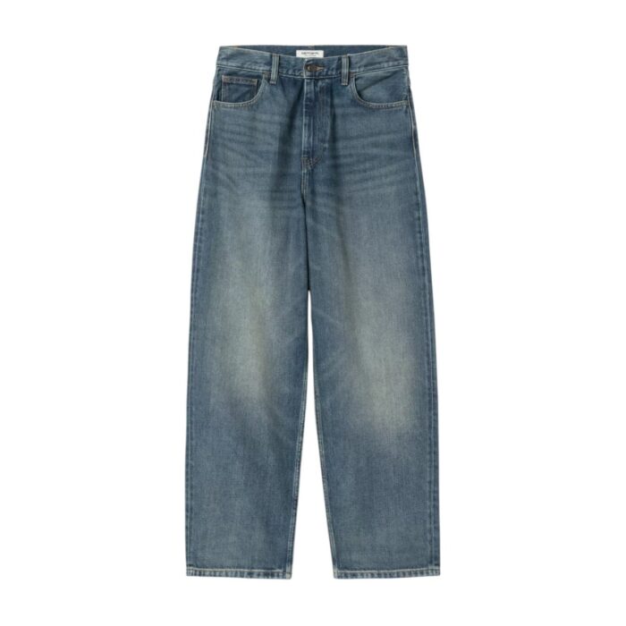 CARHARTT WIP W BRANDON PANT BLUE WORN USED WASH - Εικόνα 5