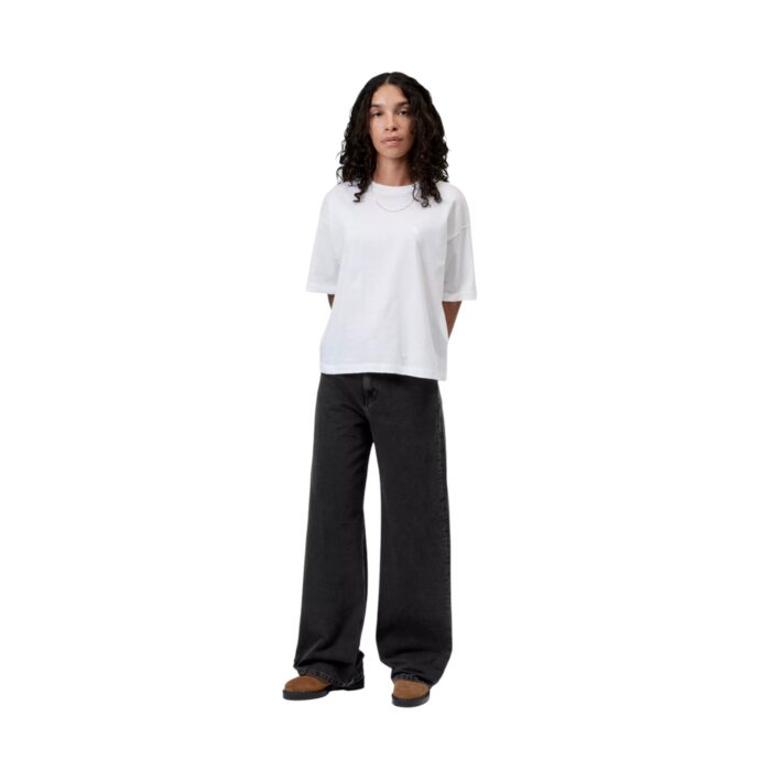CARHARTT WIP W JANE PANT BLACK HEAVY STONE WASH - Εικόνα 4