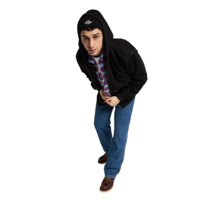 DICKIES LINED DENIM HOODED BOMBER JACKET BLACK - Εικόνα 6