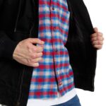 DICKIES LINED DENIM HOODED BOMBER JACKET BLACK - Εικόνα 5