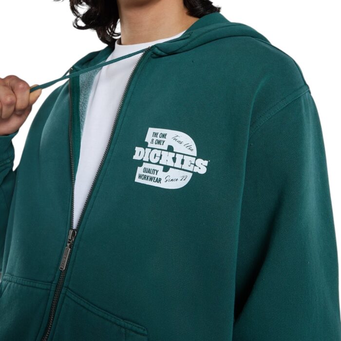 DICKIES MINDEN ZIP HOODIE DARK GREEN - Εικόνα 3