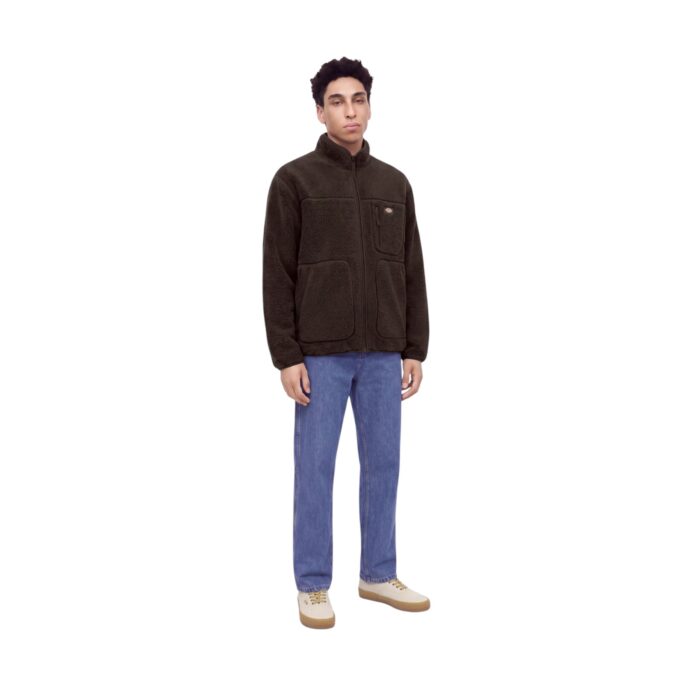 DICKIES MOUNT HOPE ZIP FLEECE DARK BROWN - Εικόνα 3
