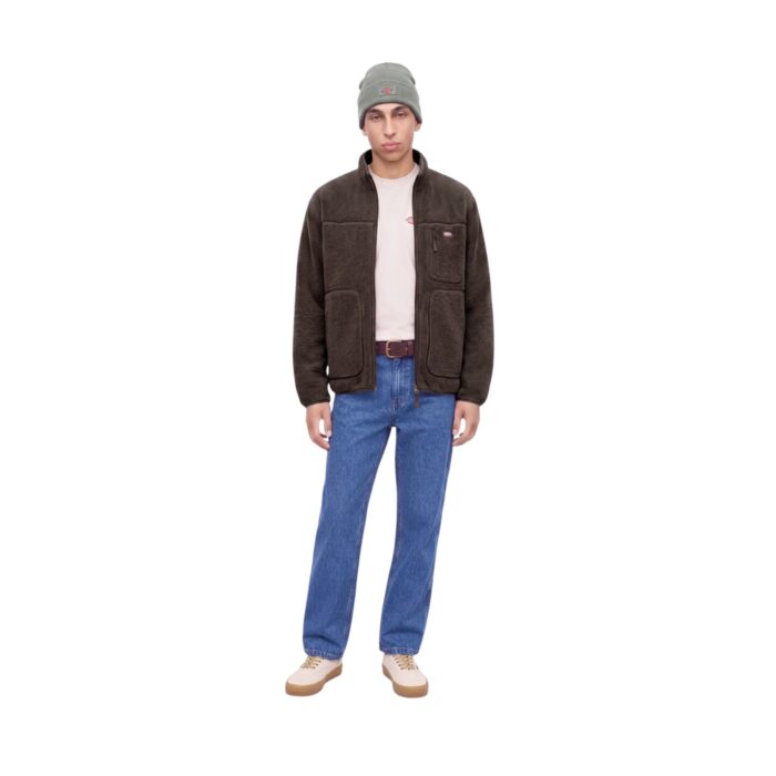 DICKIES MOUNT HOPE ZIP FLEECE DARK BROWN - Εικόνα 5
