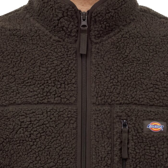 DICKIES MOUNT HOPE ZIP FLEECE DARK BROWN - Εικόνα 6