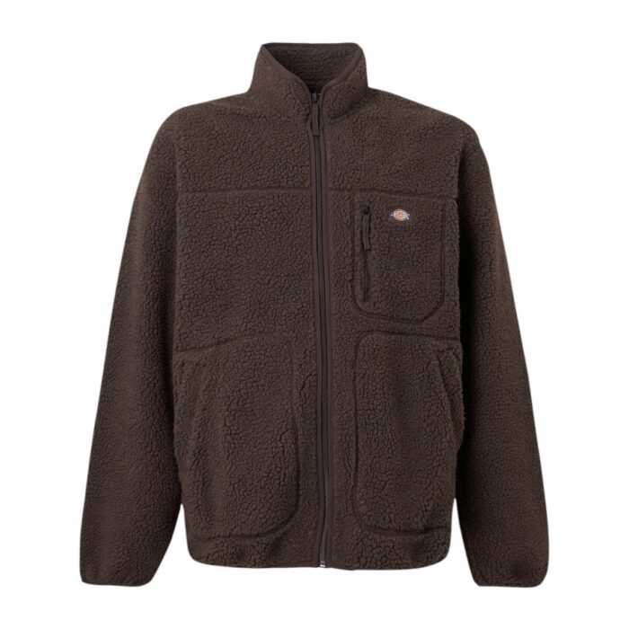DICKIES MOUNT HOPE ZIP FLEECE DARK BROWN - Εικόνα 7