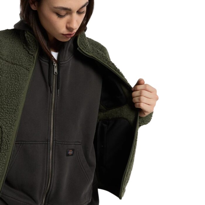 DICKIES W MOUNT HOPE ZIP FLEECE OLIVE GREEN - Εικόνα 4