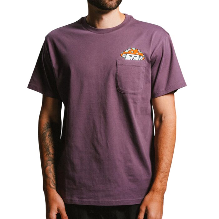 RIPNDIP LORD SHROOMY POCKET T-SHIRT DUSTY PLUM - Εικόνα 4