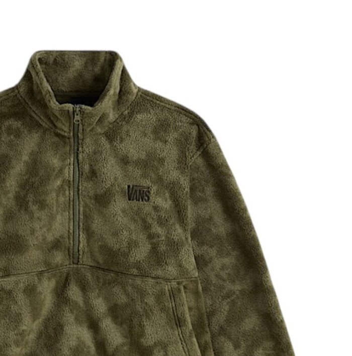 VANS SHEPARD HALF ZIP POLAR FLEECE MOSSY OLIVE GREEN OBSIDIAN FERN GREEN - Εικόνα 3