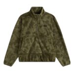 VANS SHEPARD HALF ZIP POLAR FLEECE MOSSY OLIVE GREEN OBSIDIAN FERN GREEN