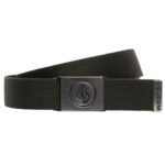 VOLCOM CIRCLE WEB BELT RINSED BLACK