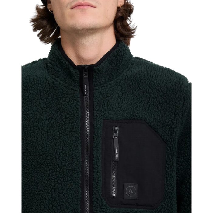 VOLCOM MUZZER FUZZAR ZIP FLEECE SCARAB - Εικόνα 4